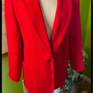 Bright red blazer